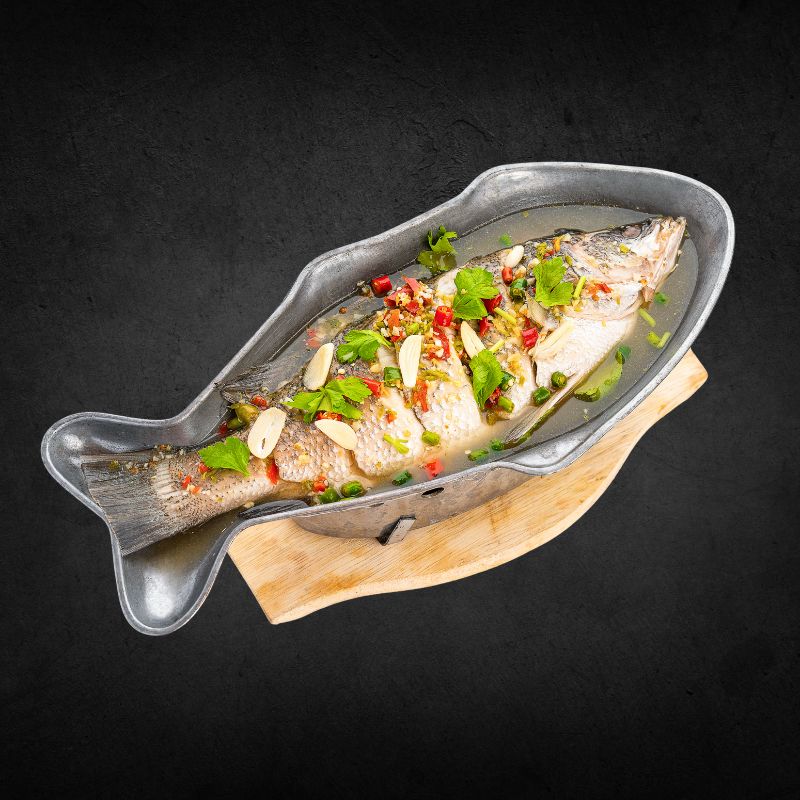 Steamed Sea Bass with Lime and Chili